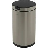 ML-Design Mülleimer mit Sensor 30L Rund Edelstahl Silber Automatisch