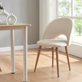 [en.casa] Stühle, Karijoki 2er Set Beige
