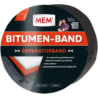 mem Bitumen-Band 10 m x 7,5 cm schwarz