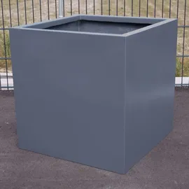 eleganteinrichten Pflanzkübel 50 x 50 x 50 cm Anthrazit Metallic