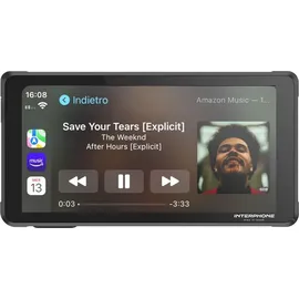 Interphone Ridesync SYNC55 Motorrad Navi CarPlay Motorrad-Display – Android mit Lenkerhalterung, kann mit Quiklox Auto- und Motorradhalterungen verwendet Werden