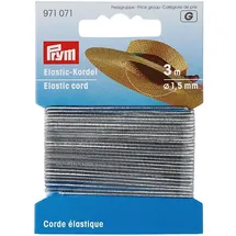 Prym Elastic-Kordel, 1,5 mm, 3 m, silberfarbig, Silber,