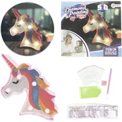 TOI TOYS 46655 Leuchtende 5-D-Einhorn-Figur Bastelset