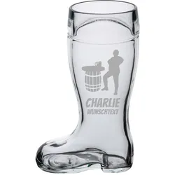 Bierstiefel 0,5l mit Gravur - Stammtisch