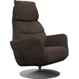 Relaxsessel ALINA "Thimo", braun (dunkelbraun xbo 4), B:84cm H:114cm T:86cm, Struktur fein XBO (100% Polyester), Sessel, Relaxsessel, in Größe S, Liegefläche 178 cm, verstellbar, optional mit Aufstehhilfe