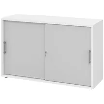 bümö Aktenschrank 80 x 40 x 180 grau/weiß