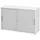 bümö Aktenschrank 80 x 40 x 180 grau/weiß