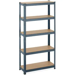 Relaxdays Schwerlastregal, 5 Ebenen, HBT 150x75x30 cm, 875 kg Tragkraft, Lagerregal, Keller & Garage, Metall, anthrazit