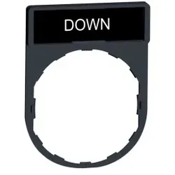 Schneider Electric ZBY2308 Schildträger 30x40mm, für Ø 22 Geräte, m. Schild DOWN