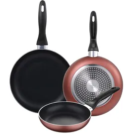 San Ignacio Kochtopfset 8-teilig mit Set aus 3 Pfannen Ø16/20/24 cm Aluminium gepresst, induktionsgeeignet