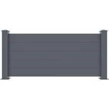 casanoov Vorgartenzaun 189 x 89 cm Grau/Aluminium