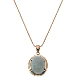 Zeeme Gemstones Halskette Silber 925 rhodiniert 42+5cm mit echtem Larimar