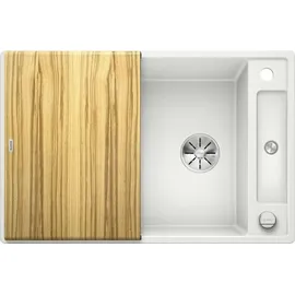 Blanco Axia III 45 S weiß + InFino + Holzschneidbrett