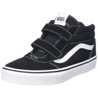 Vans Ward Mid V Sneaker, (Suede/Canvas) Black/White, 34.5 EU