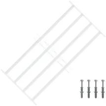 vidaXL Fensterschutzgitter 63-114 cm Weiß