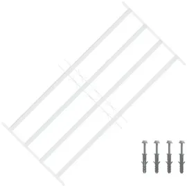 vidaXL Fensterschutzgitter 63-114 cm Weiß