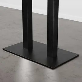 big möbel gmbh Gastro Loungetisch 140x80 cm | Eiche Rom Natur | Gusseisengestell | 45 cm Höhe