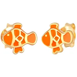 Elli Kinder Fisch Emaille Bunt 925 Sterling Silber Ohrringe   Damen 