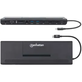 Manhattan 11-in-1 Docking Station, USB-C 3.0 [Stecker] (153478)