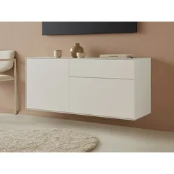 Lowboard "Essentials", weiß (warmweiß), B:127cm H:56cm T:42cm, MDF, LEGER HOME BY LENA GERCKE, Sideboards, Breite: 127 cm, MDF lackiert, Push-to-open-Funktion