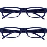 OPULIZE Die Lesebrille Unternehmen Blau Schwarz Leicht Komfortables Leser Wert 2er-Pack Herren Frauen RR32-3 +1,00