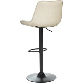 Beliani Barhocker Kunstleder beige 2er Set
