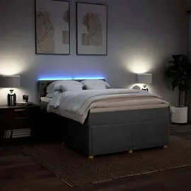vidaXL Boxspringbett 140 x 200 cm Hellgrau