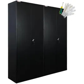 Proregal Flügeltürenschrank ELEPHANT Metall, 160x180x40 cm, Arbeitszimmer, Aktenschränke
