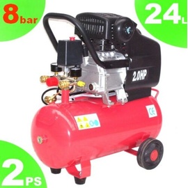 Apex Digital Druckluft Kompressor fahrbar 24L Kessel 1,5kw 230V Druckluftkompressor 2PS B4985