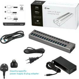 iTEC i-tec USB 3.0 Charging HUB 16 port + Power Adapter 90 W