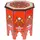 Marrakesch Orient & Mediterran Interior MARRAKESCH Beistelltisch Nachttisch aus Holz 50cm groß Tisch Hocker Gargar Rot als Orientalische Dekoration