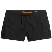 Superdry Damen. Cargo Hot Shorts Schwarz, 40 - M