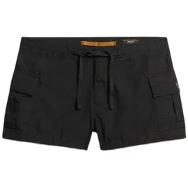 Superdry Damen. Cargo Hot Shorts Schwarz, 40 - M