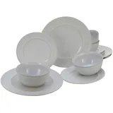 CreaTable ANTIQUE Offwhite, Weiß, Keramik, 12-teilig, Essen & Trinken, Geschirr, Geschirr-Sets, Kombiservice