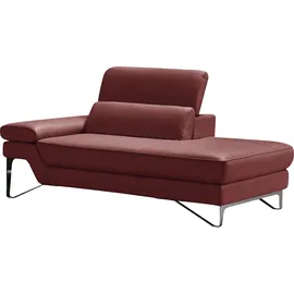 Egoitaliano "Princess, elegantes Designsofa mit erstklassigem Sitzkomfort", inkl. verstellbarem Kopfteil und edle Designmetallfüße rot