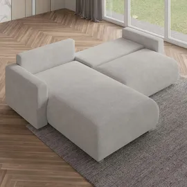 masseno Ecksofa TURIN Polyester 2-Sitzer Rosa