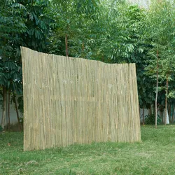 DELUKE® Bambuszaun 150x500cm LEA Natürlich Balkon Sichtschutz Bambus Sichtschutzzaun Bambusmatte Balkonzaun Windschutz Sonnenschutz