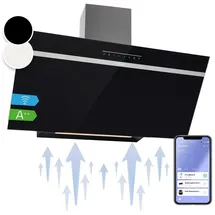 Klarstein Ava 90 Dunstabzugshaube 90 cm Schwarz