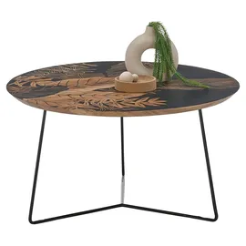 MCA Furniture MIRANDELA Braun Schwarz Mangoholz 85 x 85 x 45 cm