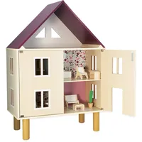 Janod Twist Puppenhaus aus Holz-11 Zubehörteile Puppenmöbel-Magnetische Türen-Spielzeug aus
