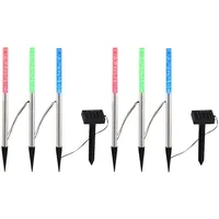 Harms Import Solarleuchte Edelstahl/Kunststoff 37,0 cm 6er Set bunt IP44