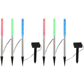 Harms Import Solarleuchte Edelstahl/Kunststoff 37,0 cm 6er Set bunt IP44