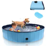 Randaco Hundepool Faltbar 160x30 Cm, Hunde Planschbecken & Badewanne, Swimmingpool Für Hunde & Haustiere