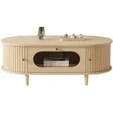 Okwish Couchtisch Braun Eiche 100 x 50 x 36 cm