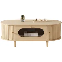 Okwish Couchtisch Braun Eiche 100 x 50 x 36 cm