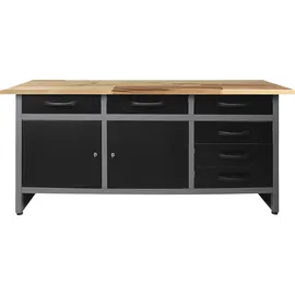 Ondis24 Werkbank Metall 160 cm schwarz