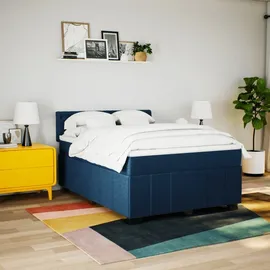 vidaXL Boxspringbett 140 x 200 cm Blau