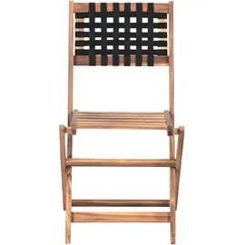 Beliani Bistro Set CONIOLO Akazienholz Braun - Schwarz