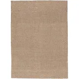 Pergamon Natur Teppich Wolle Rana Meliert (70 x 130 cm,