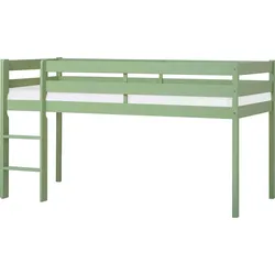 Spielbett HOPPEKIDS "ECO COMFORT, Hochbett, in 2 Einzelbetten teilbar", grün, B:101cm H:114cm L:206cm, Betten, Höhe 72cm, Farbe & Größe & Matratze